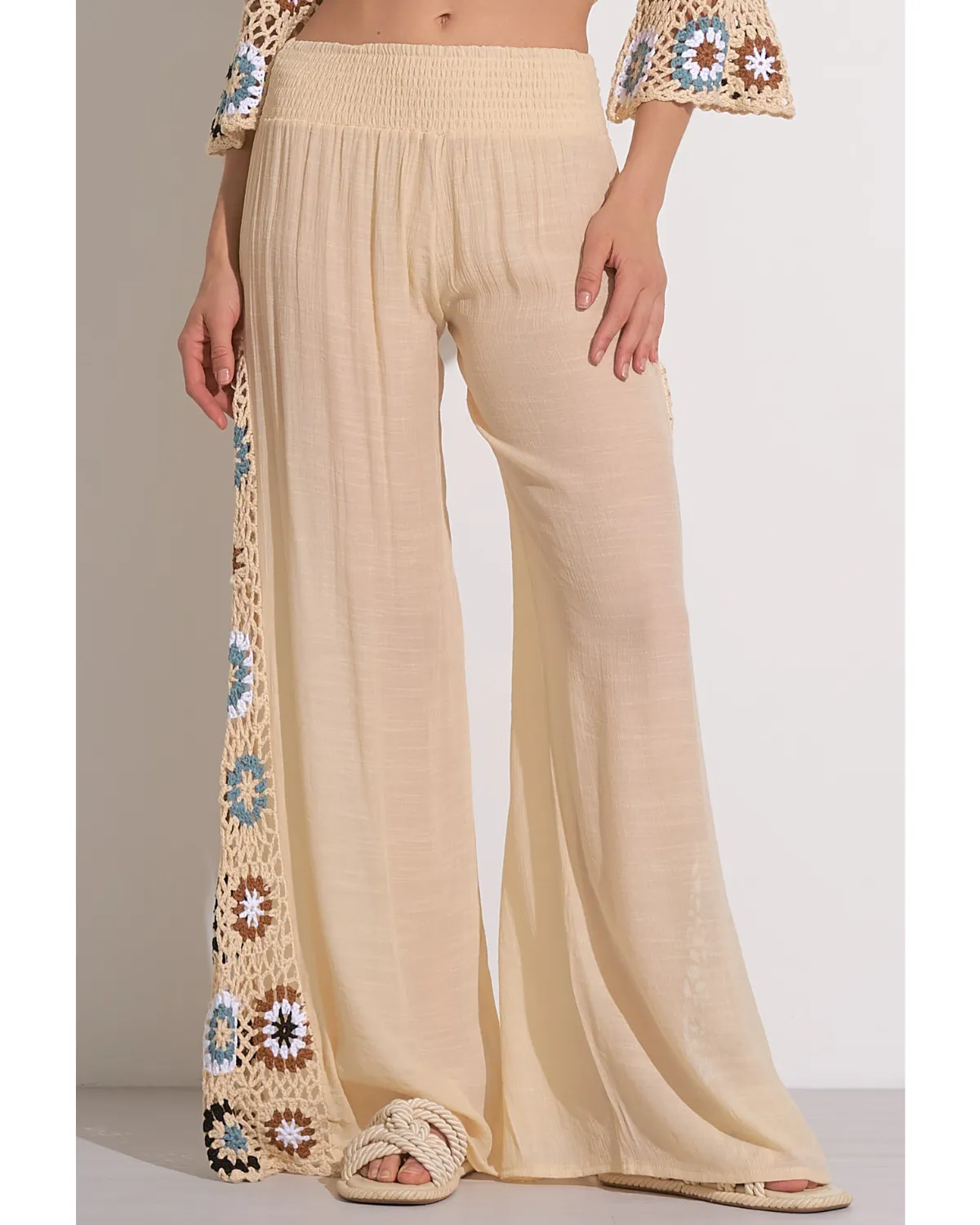 2024 Elan Crochet Side Cover Up Pant - Crc2191 - Available in Multiple Colors