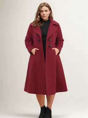 2024 Plus Size Woman Wrap Coat Warm Winter Outerwear.