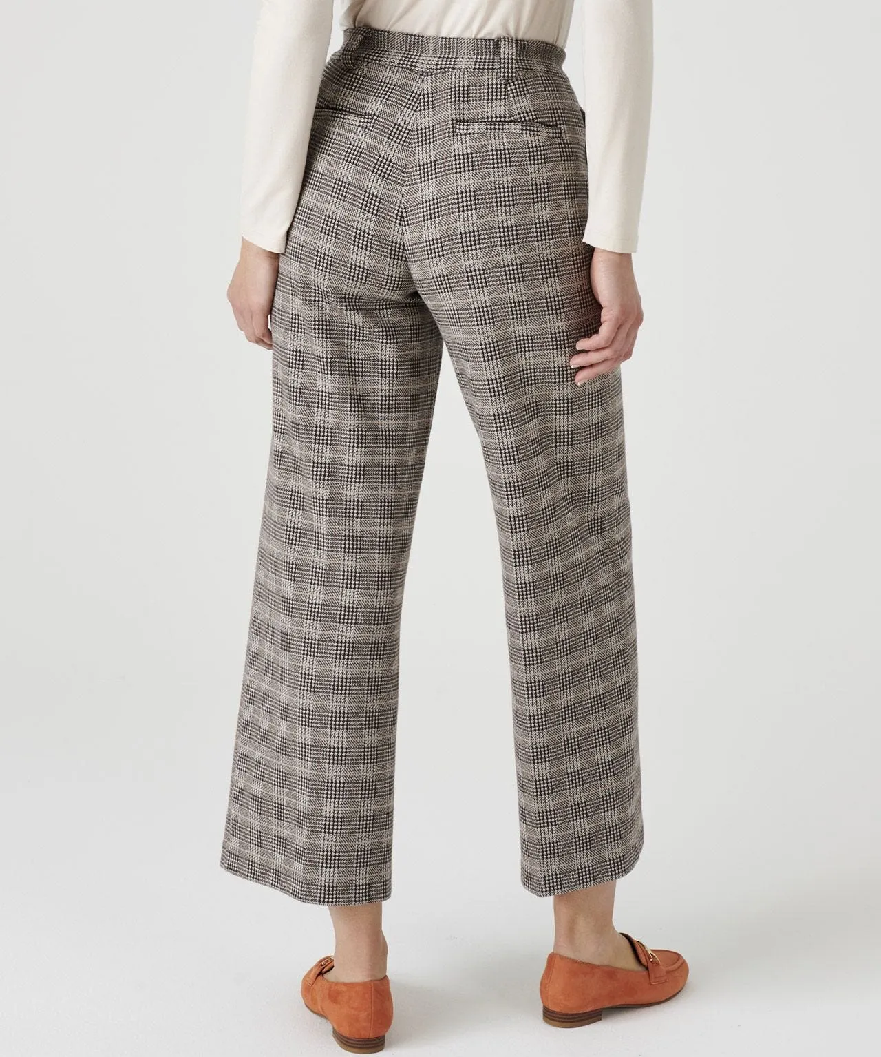 Knitted Check Trousers for 7/8 Size