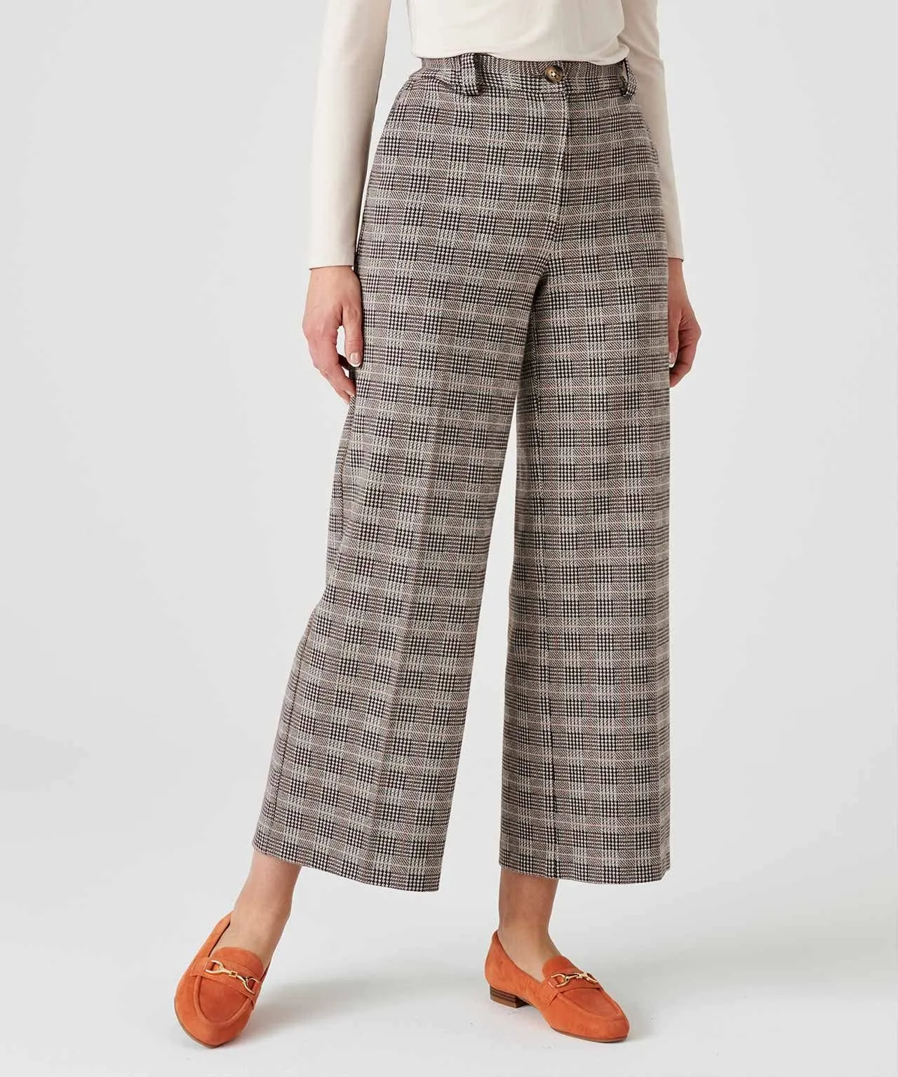 Knitted Check Trousers for 7/8 Size