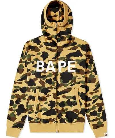 Men's Camouflage Full Zip Hoodie by A Bathing Ape