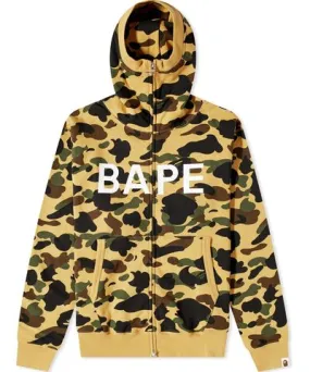 Men's Camouflage Full Zip Hoodie by A Bathing Ape