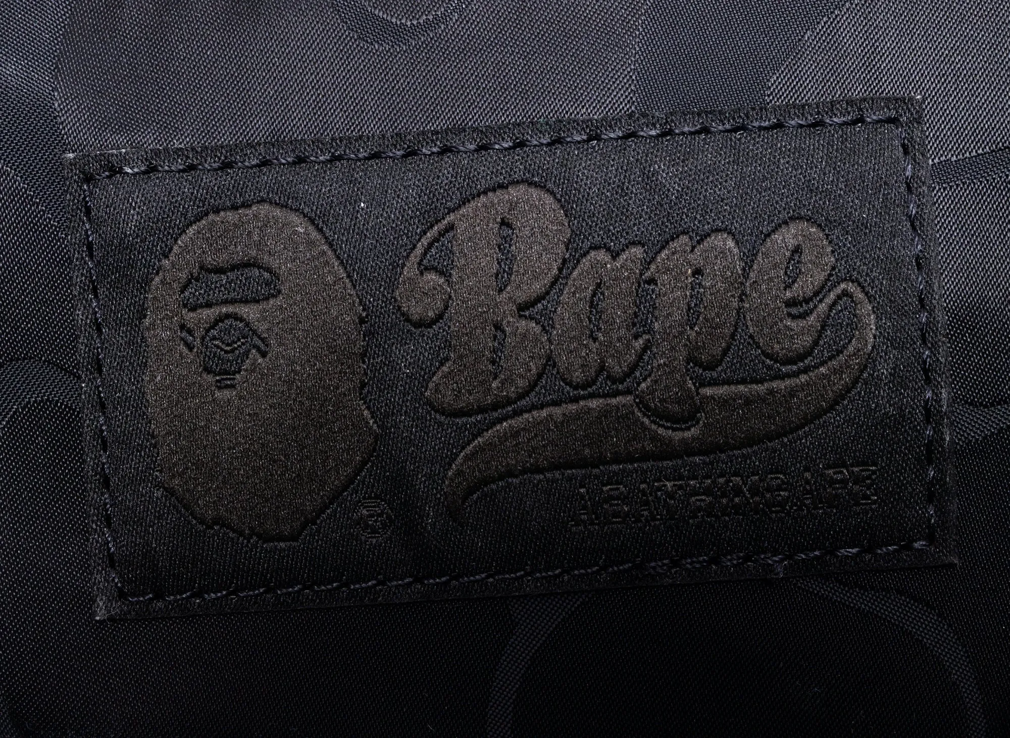 Black A Bathing Ape Tonal Solid Camo Waist Bag