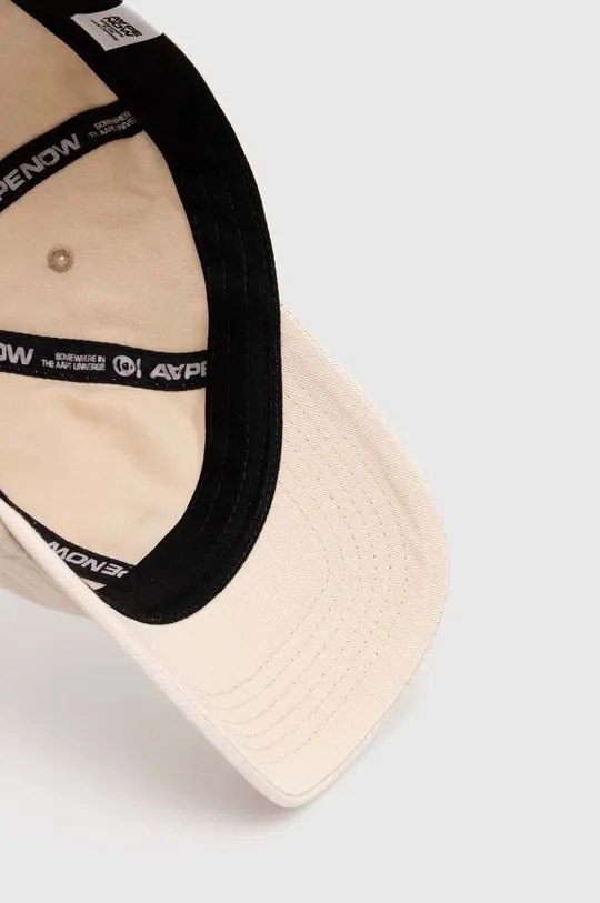 Beige Cotton Washed Baseball Cap by AAPE