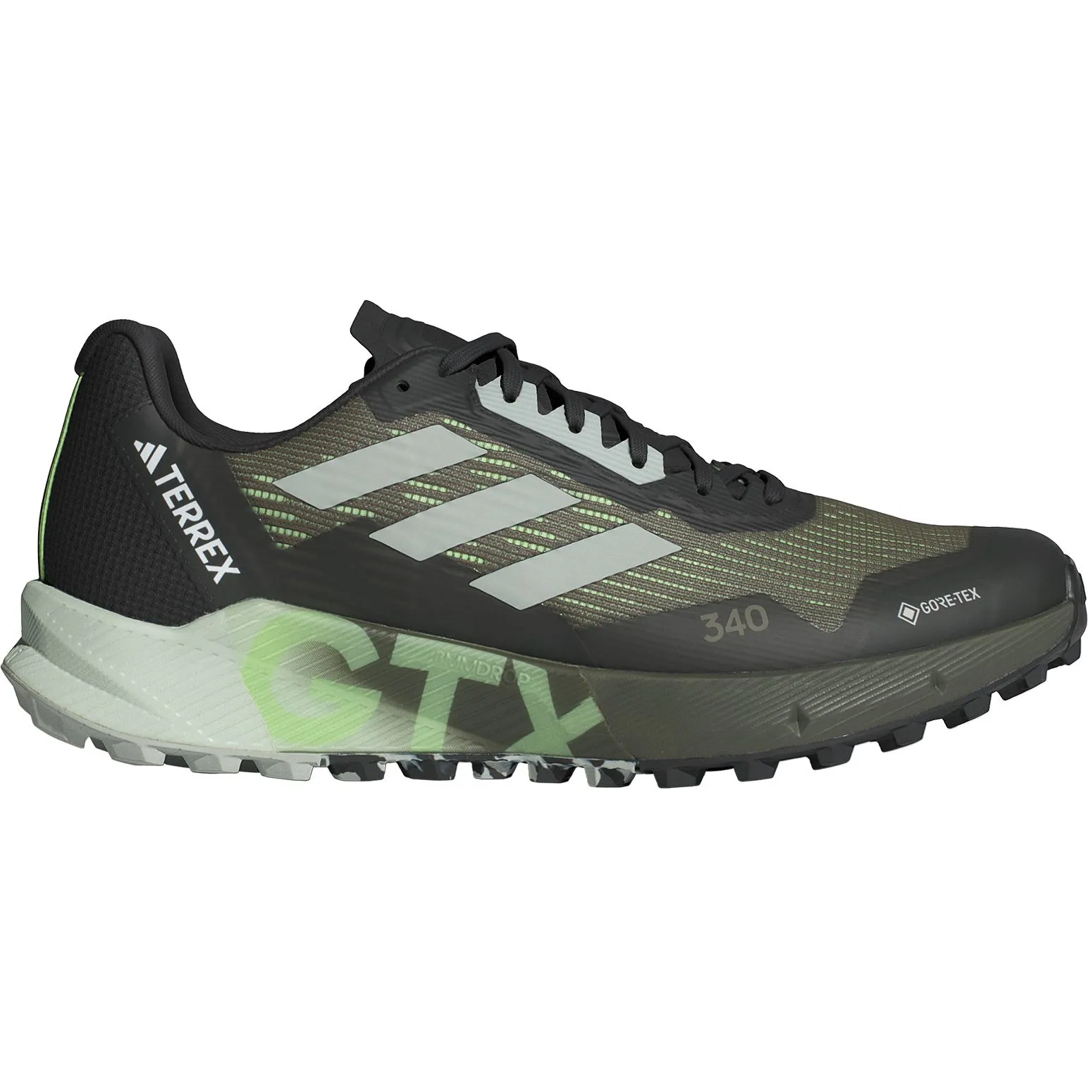 Olive Strata Terrex Agravic Flow GORE-TEX 2.0 Trailrunning Shoes for Men by adidas TERREX