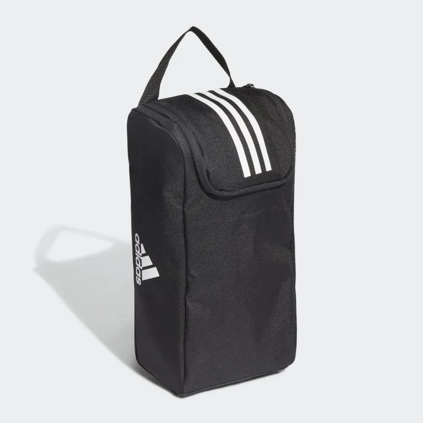 Black and White Adidas Tiro Shoe Bag with Primegreen Technology