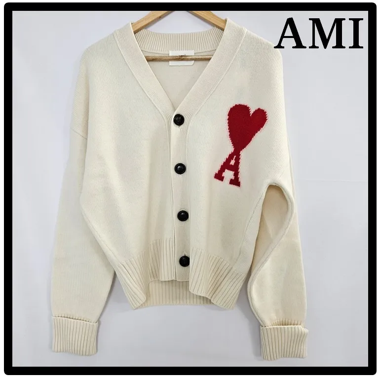 AMI PARIS Unisex Street Style Designer Cardigans | Shop Now