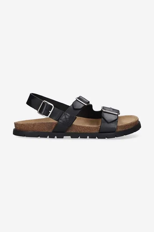 A.P.C. Men's Black Leather Sandals