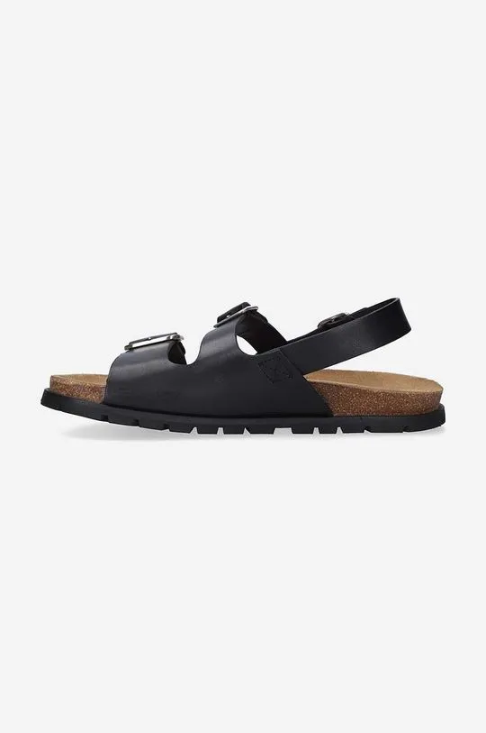 A.P.C. Men's Black Leather Sandals