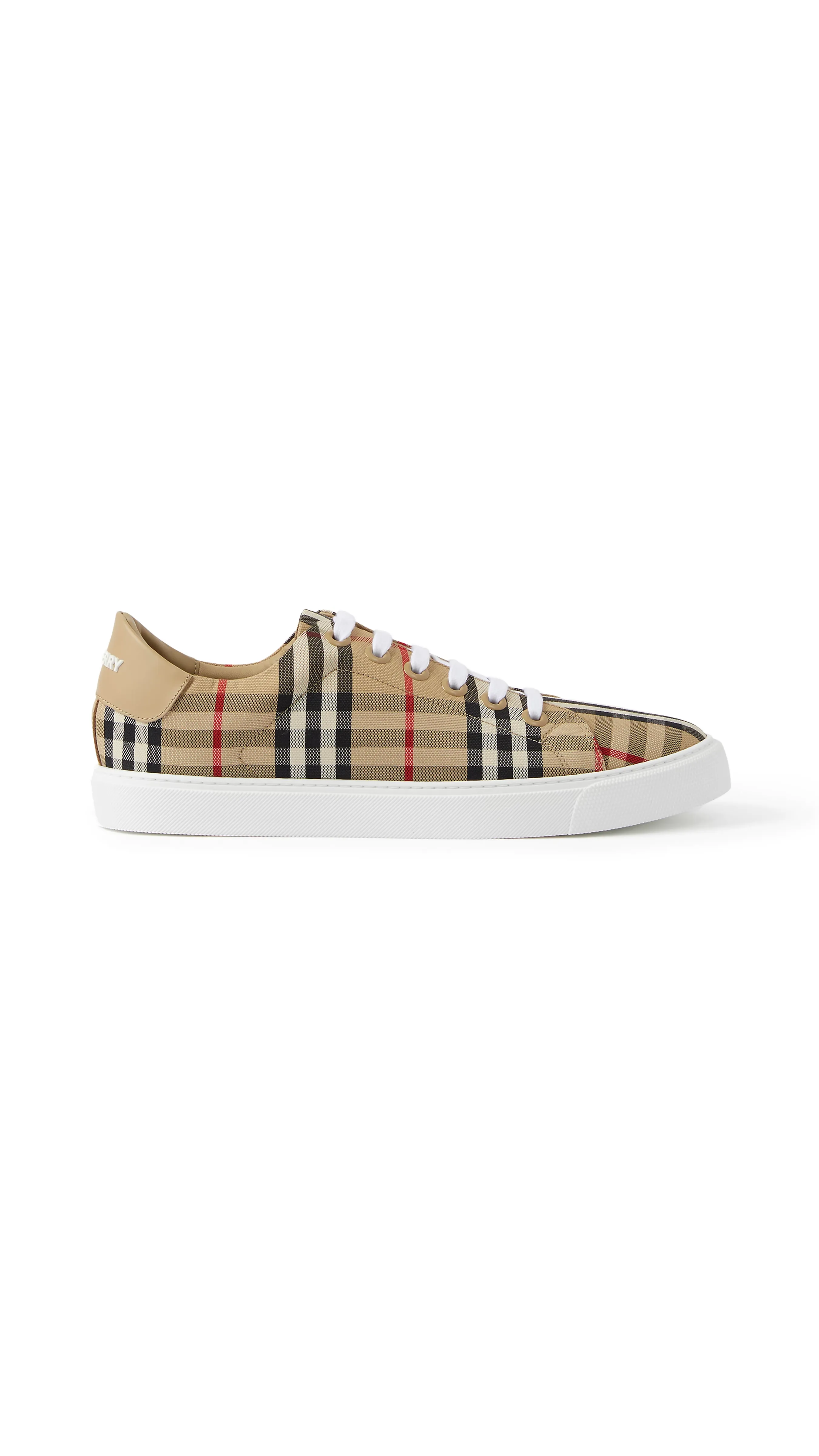 Archive Beige Check Leather Sneakers