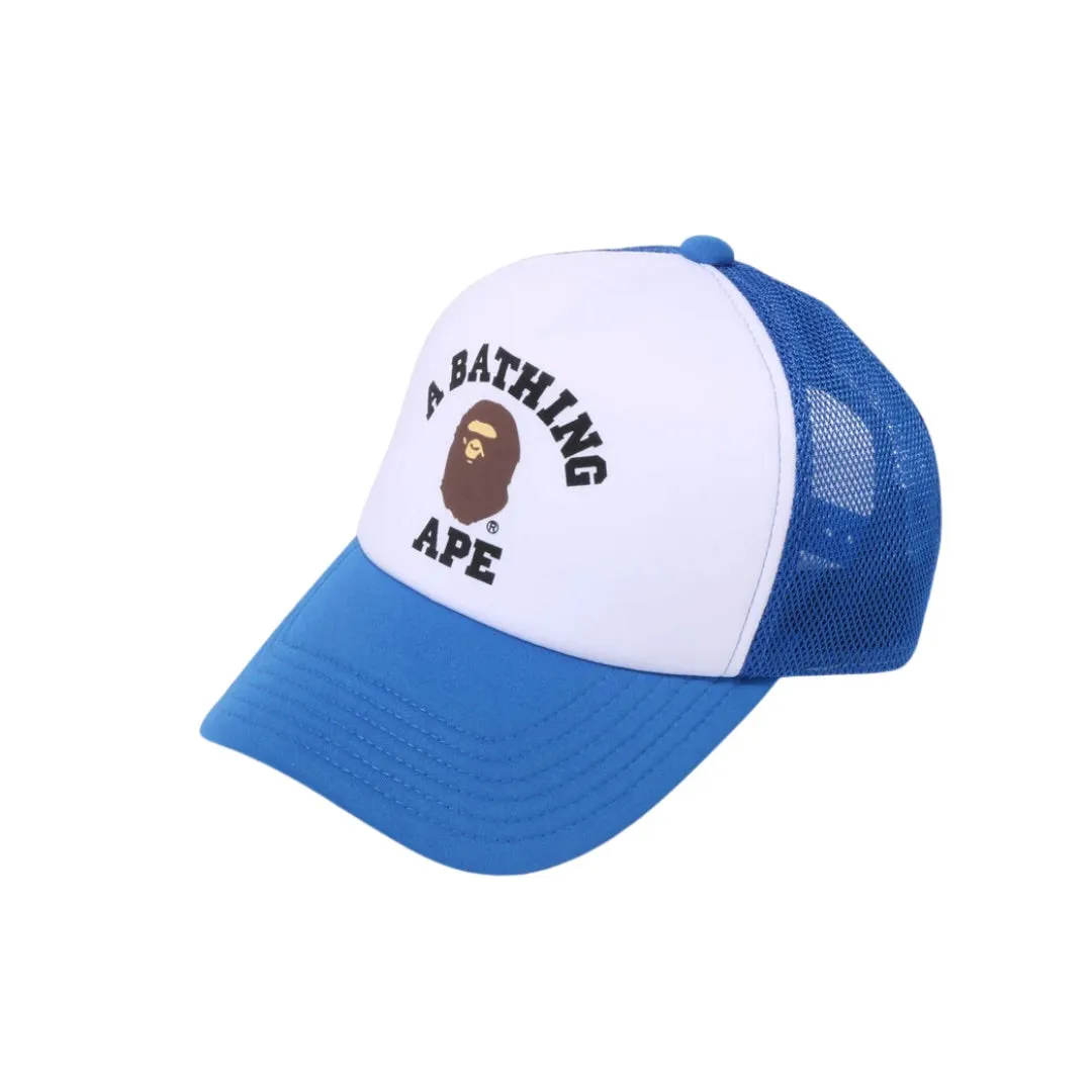 BAPE Blue Color Camo College Mesh Cap