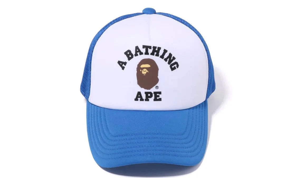 BAPE Blue Color Camo College Mesh Cap