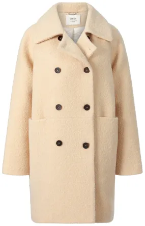 Beige bouclé coat for women | Manufactum