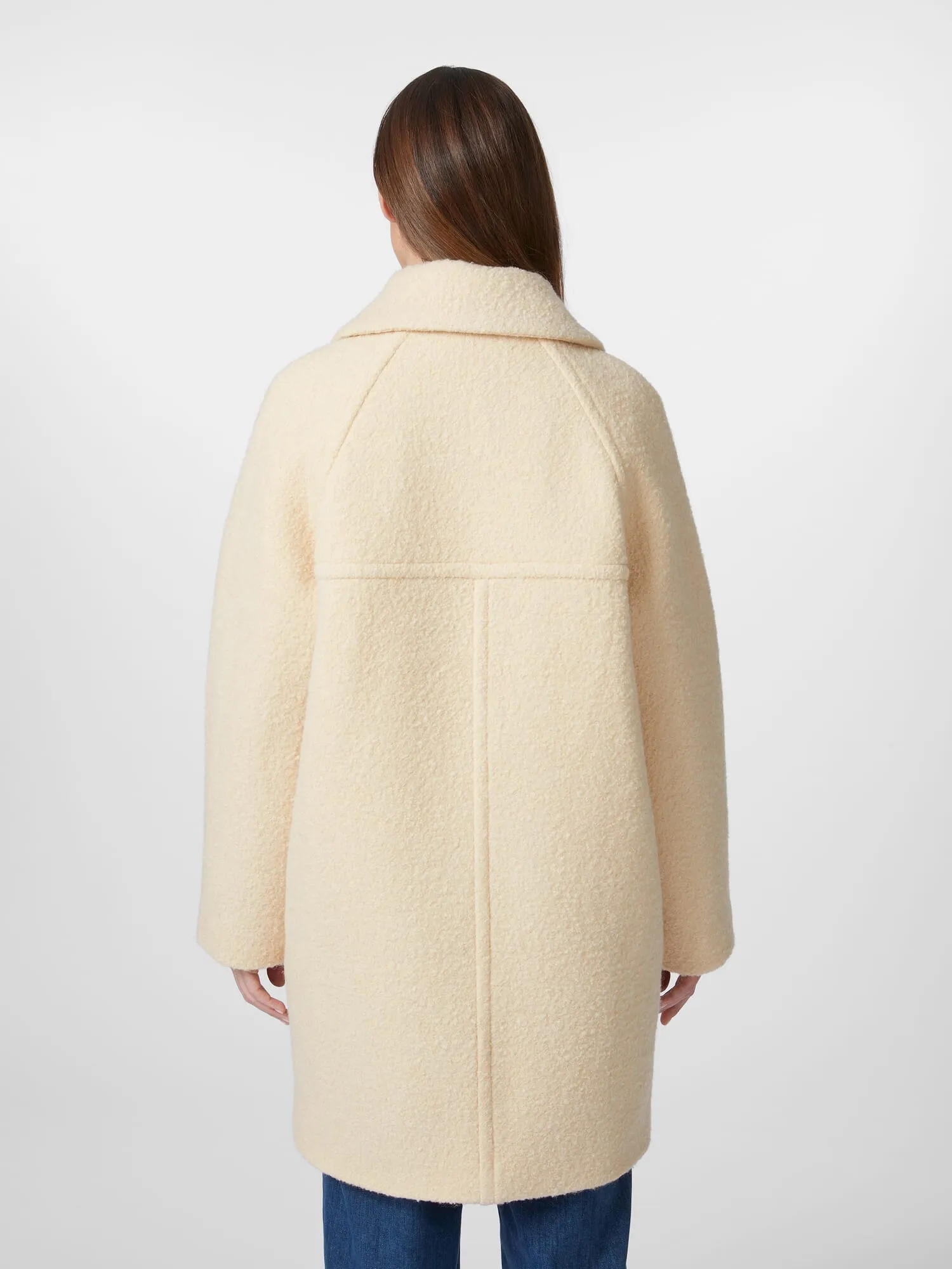 Beige bouclé coat for women | Manufactum