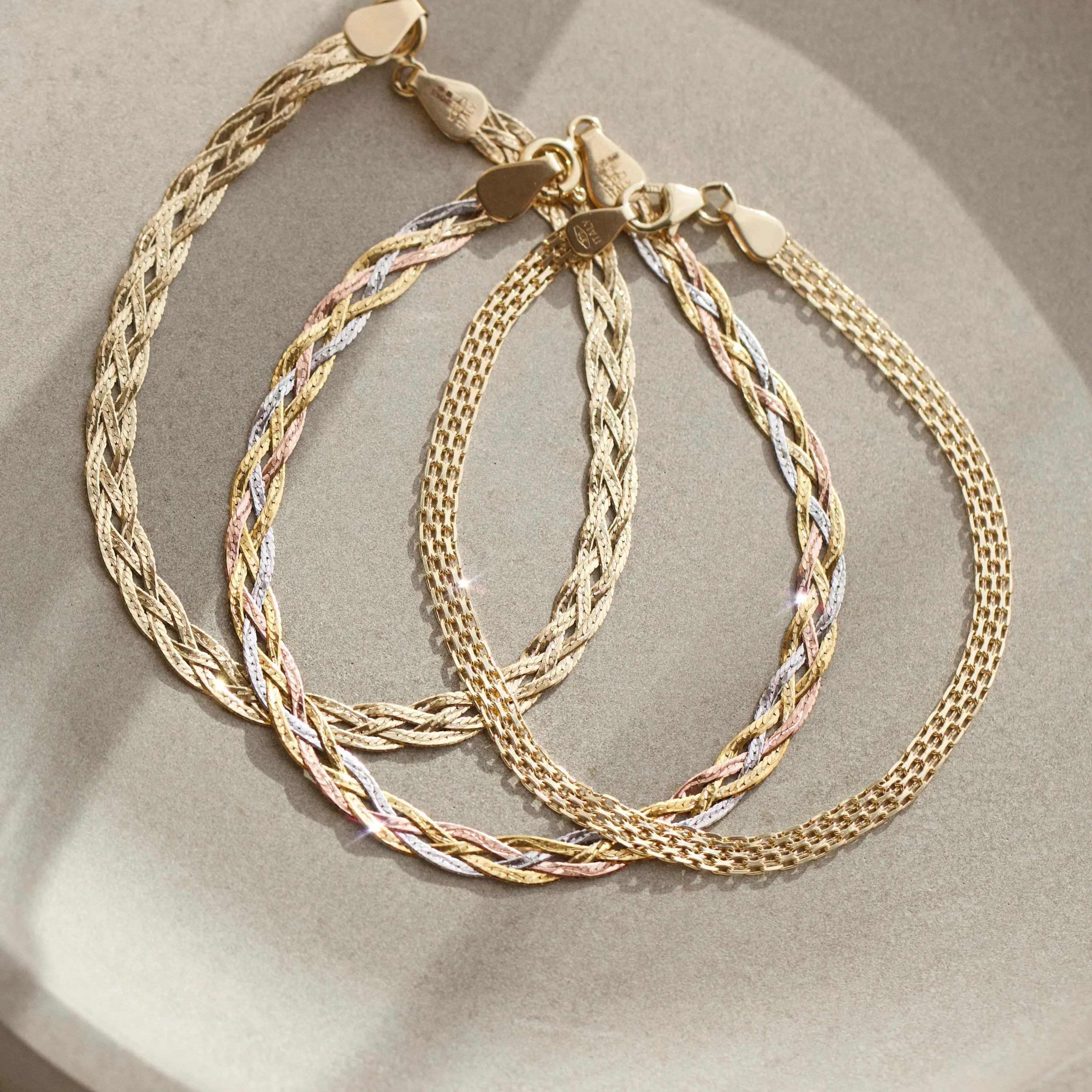 Bismark Chain Bracelet with Braided Design