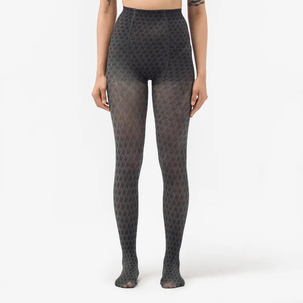 Black AVAVAV Pattern Tights - Shop Now