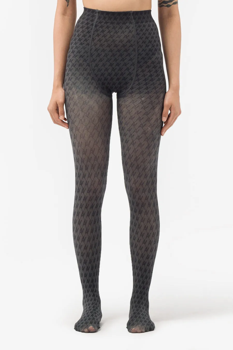 Black AVAVAV Pattern Tights - Shop Now