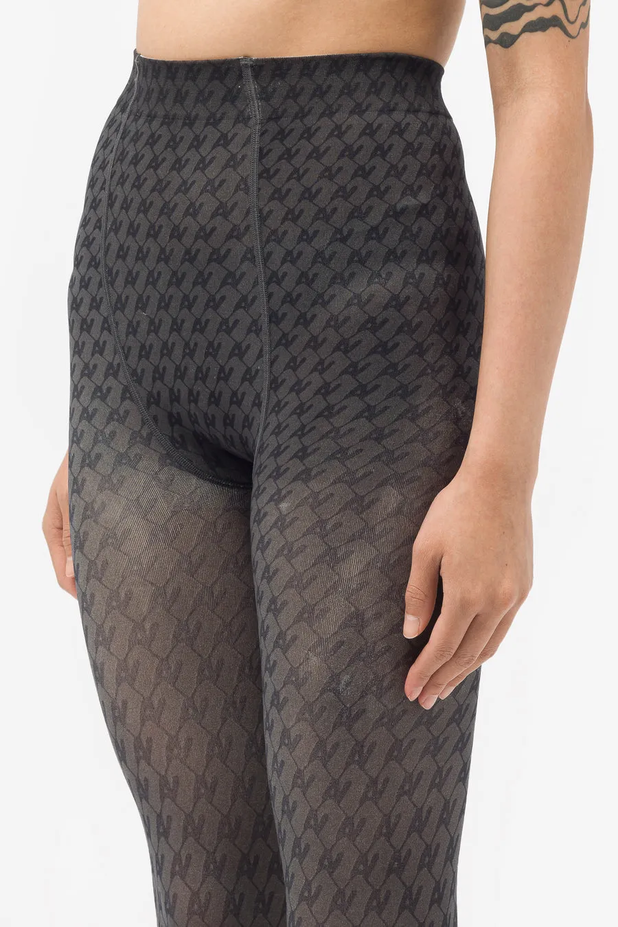 Black AVAVAV Pattern Tights - Shop Now