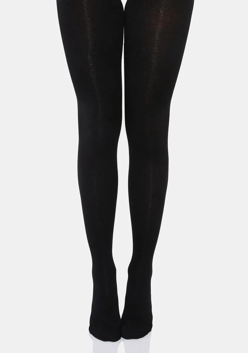 Black Flat Knit Sweater Tights: Find the Best Deals Online