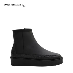 Black Leather Chelsea Boots by Aria - Coated Finish