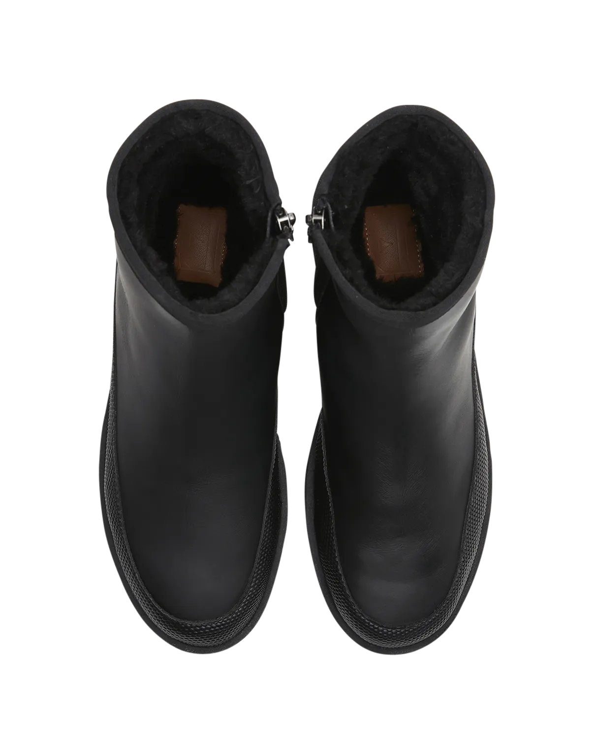 Black Leather Chelsea Boots by Aria - Coated Finish