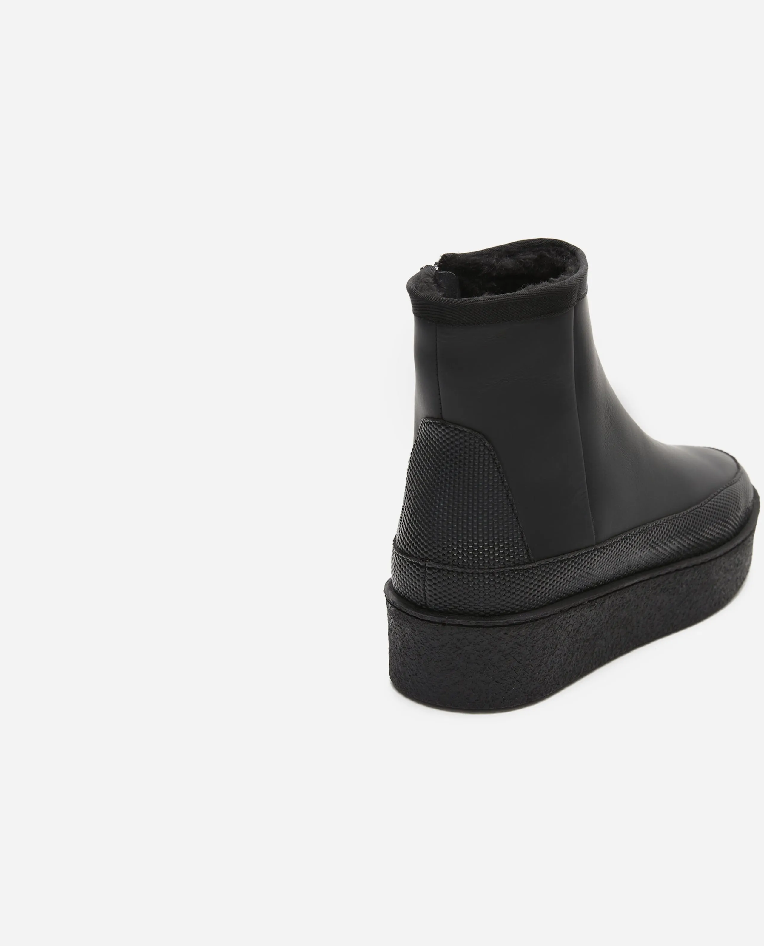 Black Leather Chelsea Boots by Aria - Coated Finish