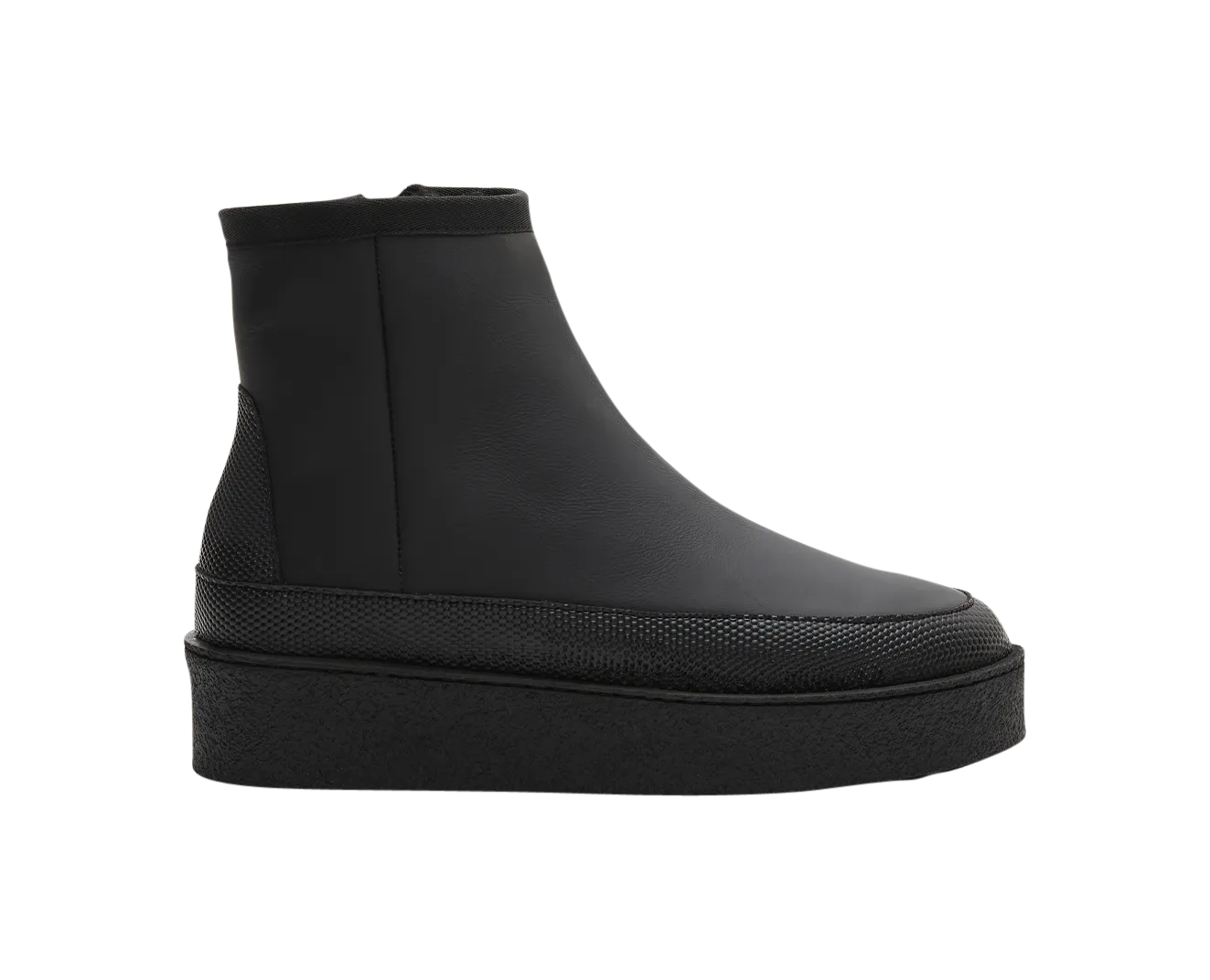 Black Leather Chelsea Boots by Aria - Coated Finish