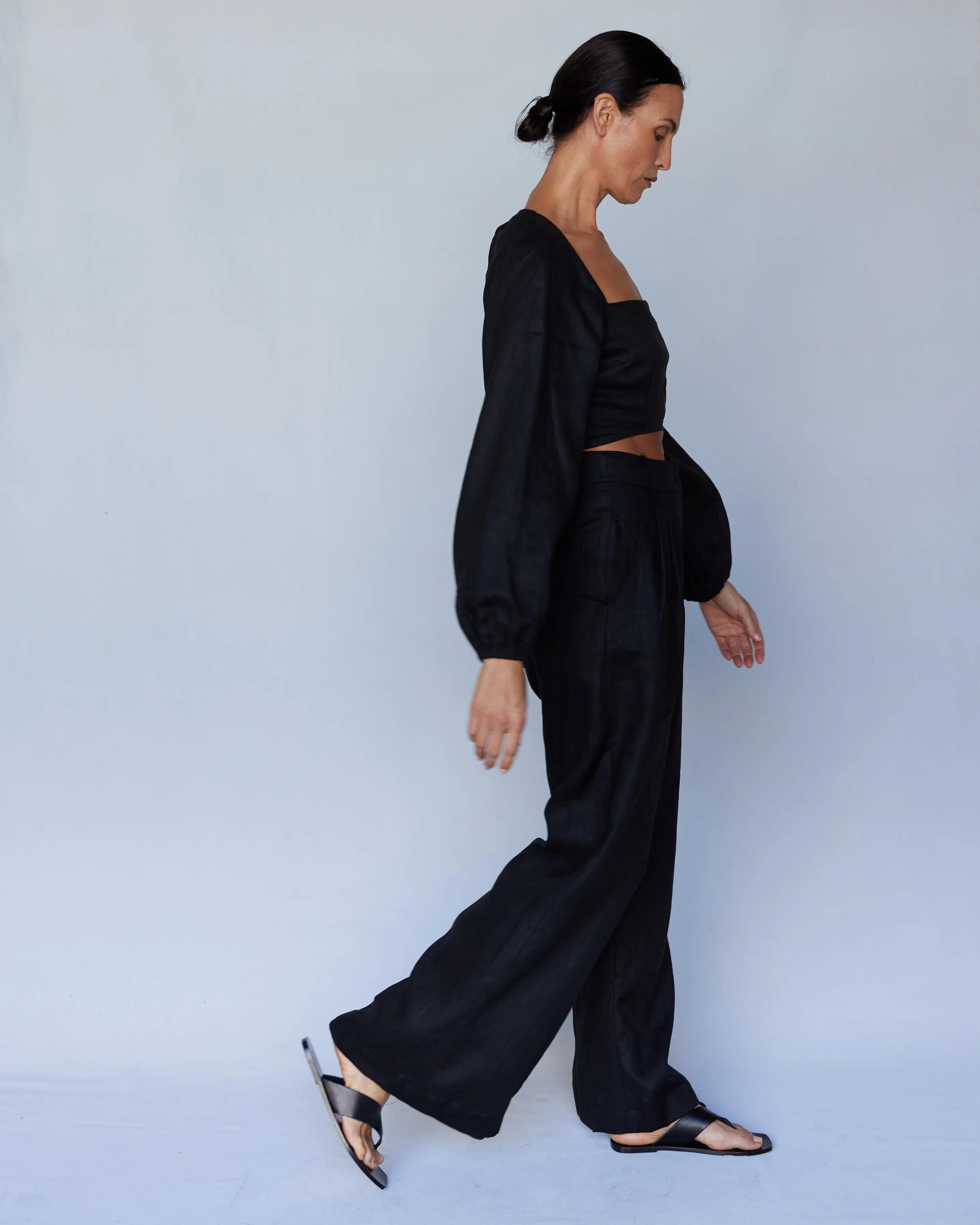 Black Linen Pants - Bridgette