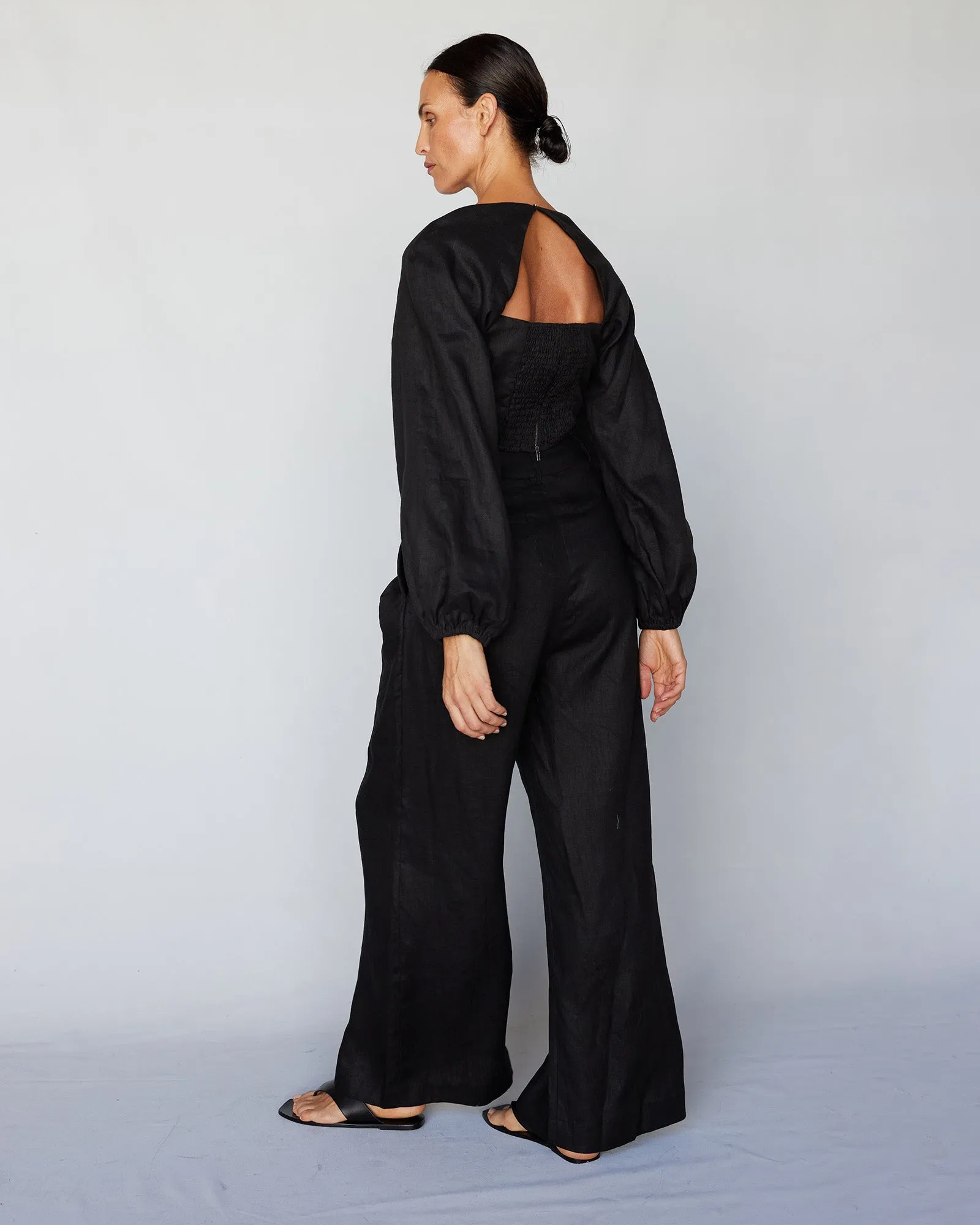 Black Linen Pants - Bridgette