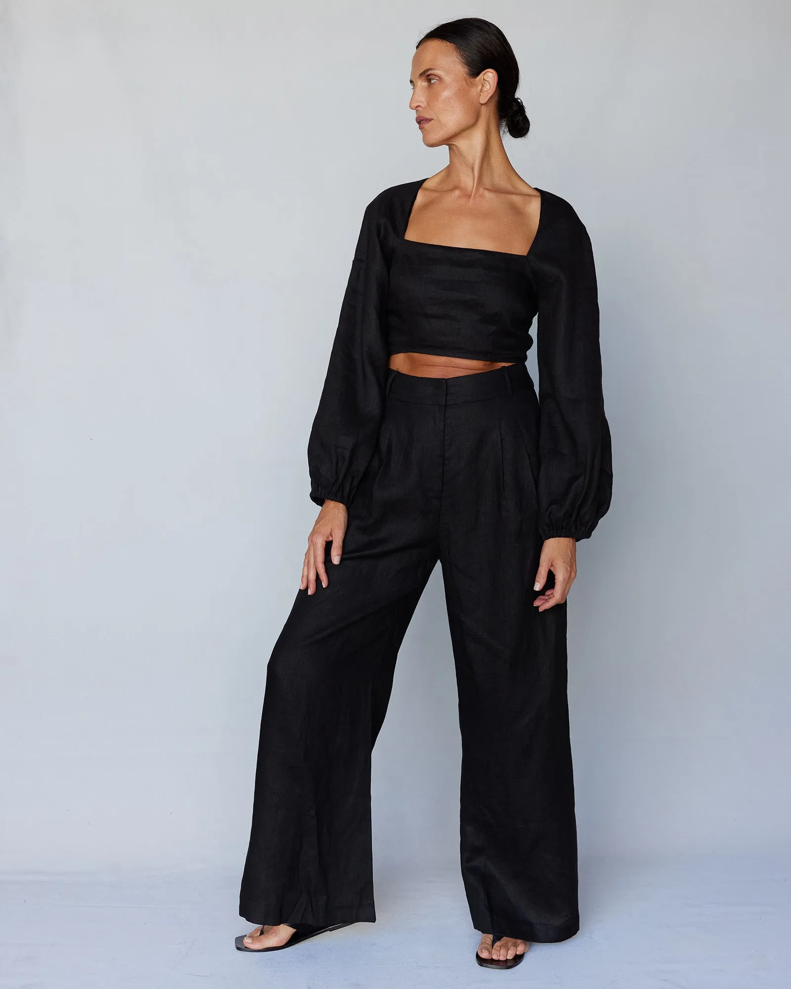 Black Linen Pants - Bridgette