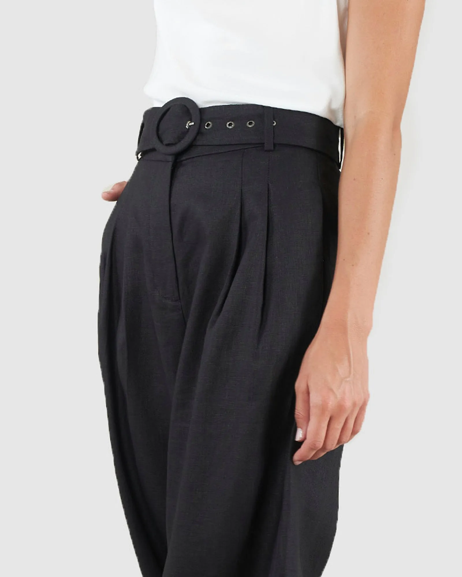 Black Linen Pants - Bridgette