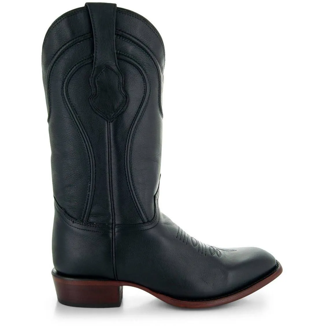 Men's Black Square Toe Cowboy Boots H9002