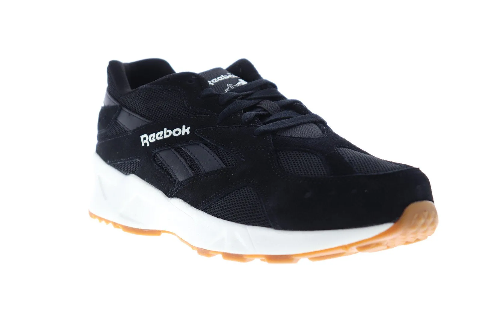 Black Suede Reebok Aztrek 93 DV8591 Mens Casual Low Top Lifestyle Sneakers Shoes