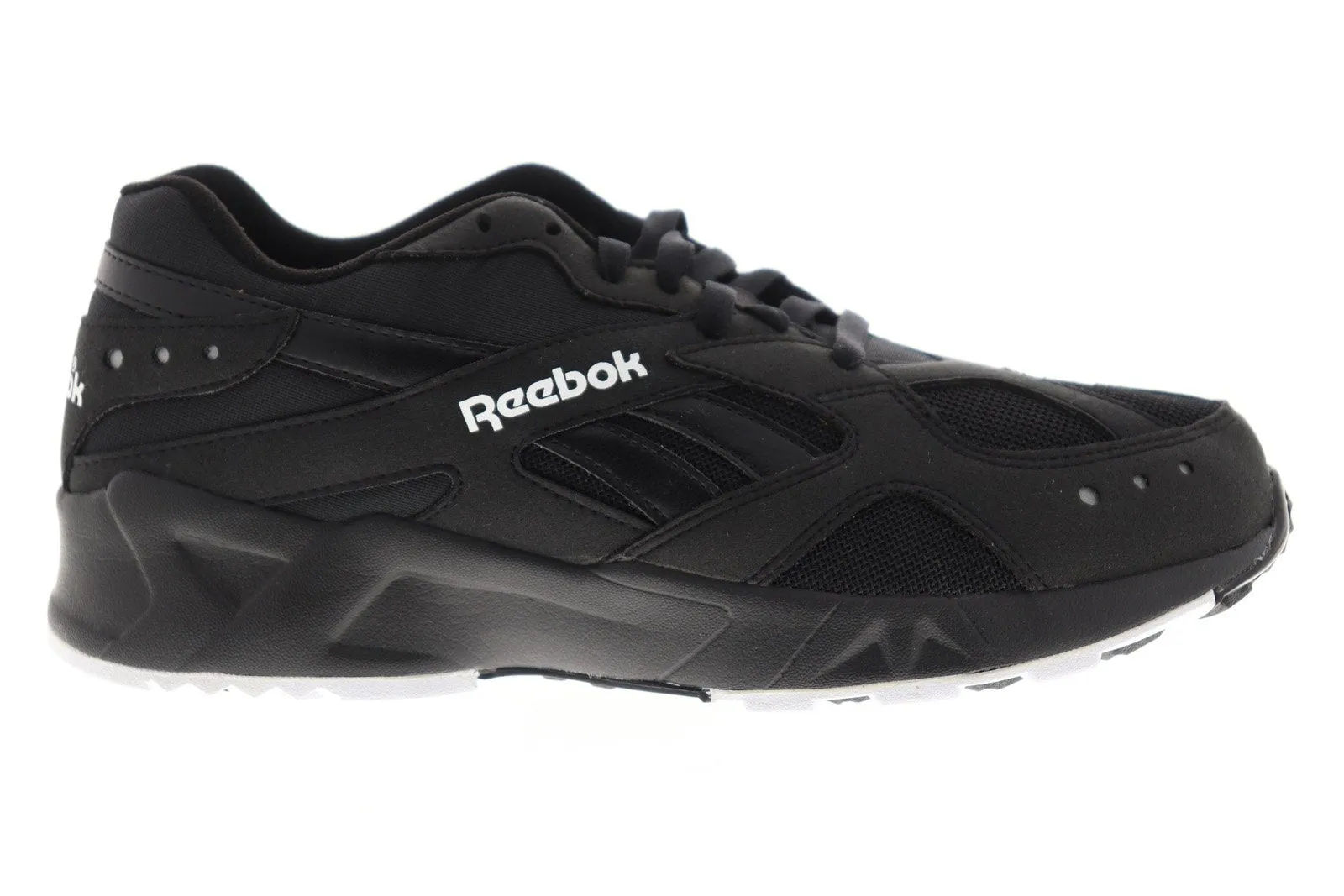 Black Suede Reebok Aztrek 93 DV8665 Mens Casual Low Top Lifestyle Sneakers Shoes