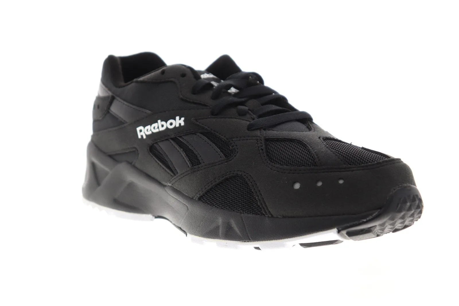 Black Suede Reebok Aztrek 93 DV8665 Mens Casual Low Top Lifestyle Sneakers Shoes