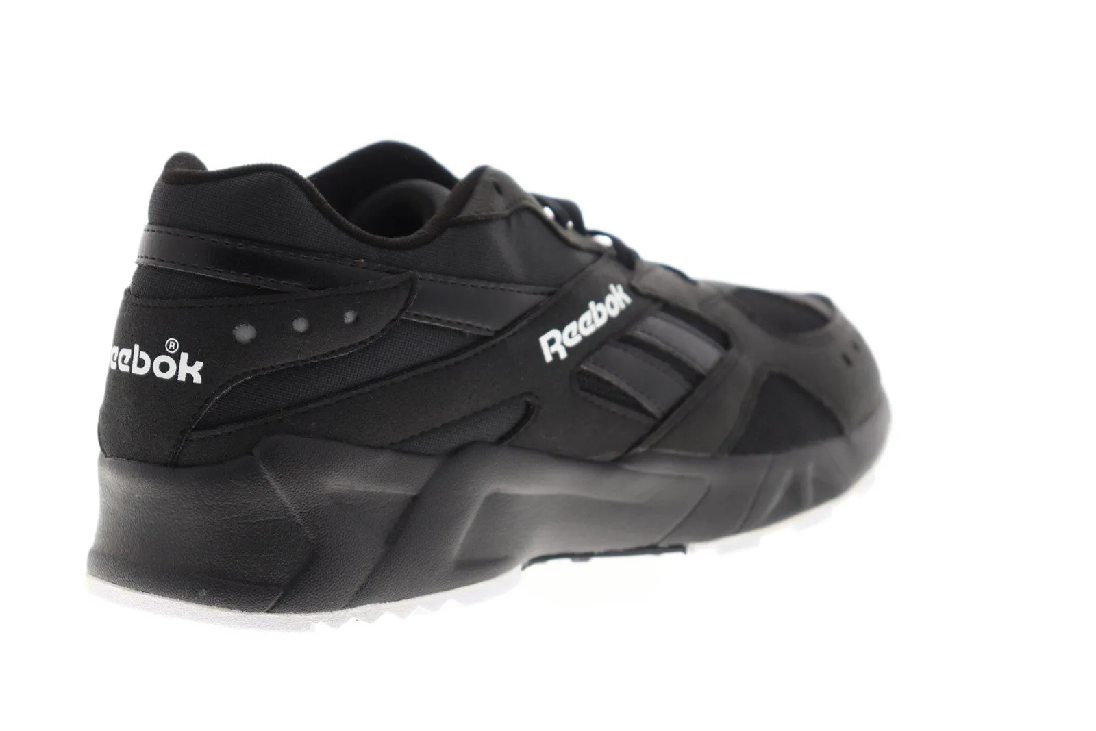 Black Suede Reebok Aztrek 93 DV8665 Mens Casual Low Top Lifestyle Sneakers Shoes