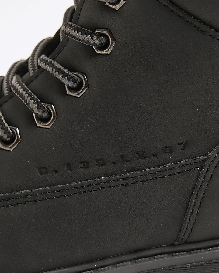 Black Work Boots for Boys