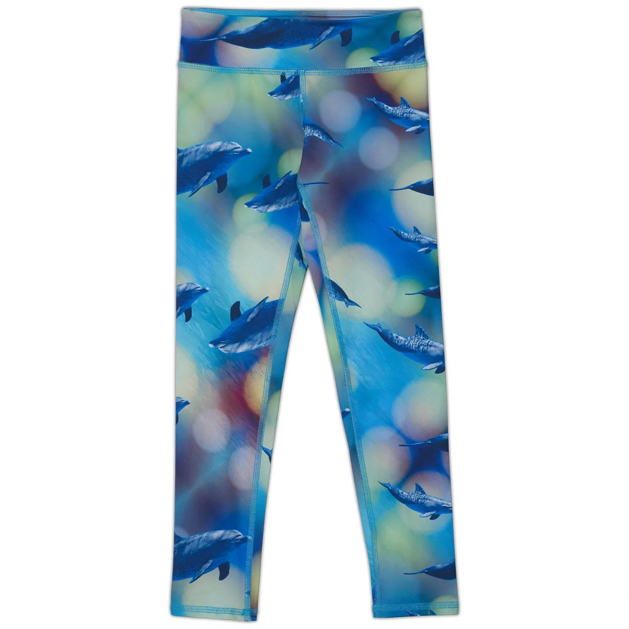 Blue Dolphin Hybrid Youth Leggings with UPF 50+