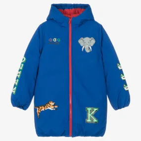 Blue Elephant Puffer Coat for Teen Boys