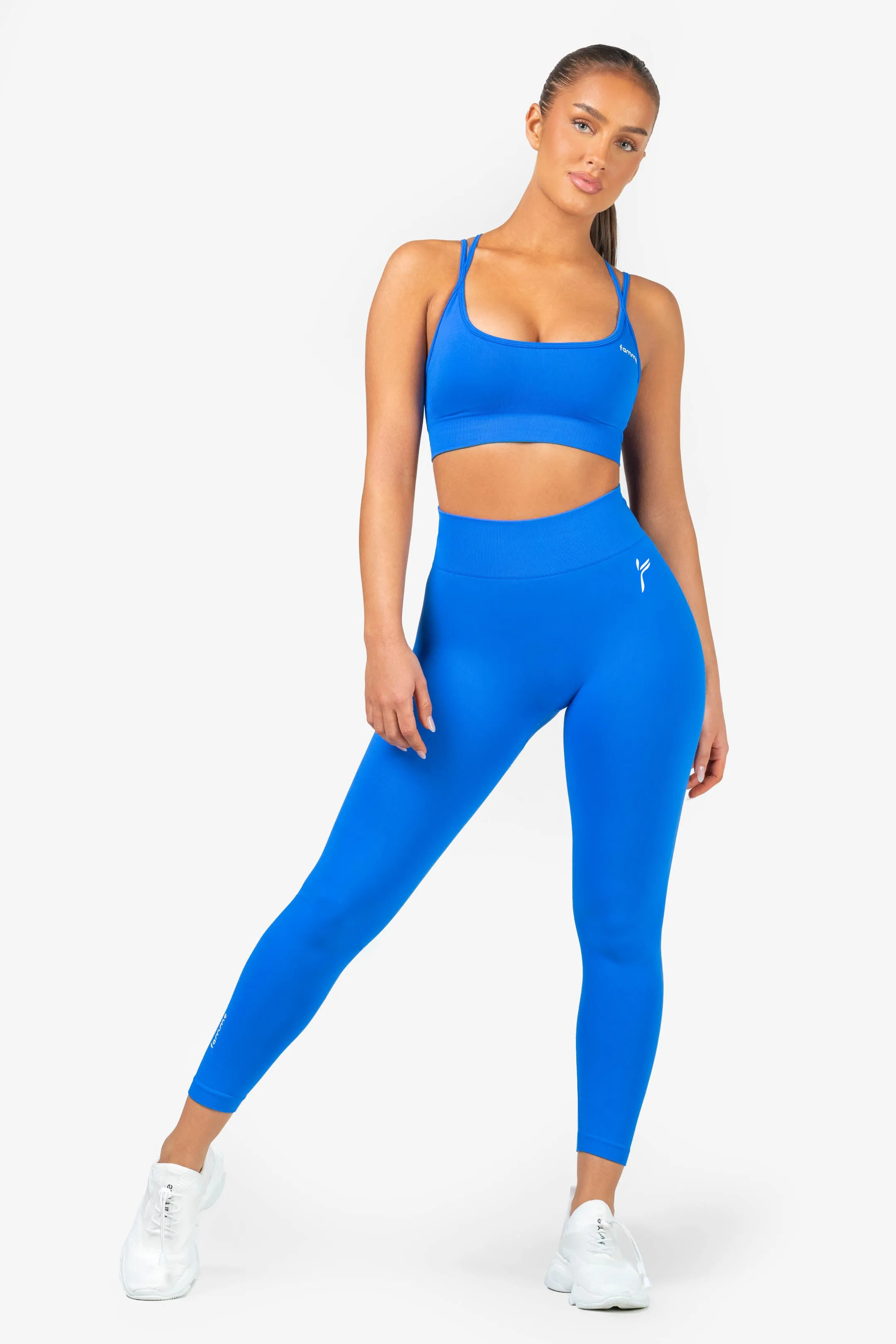 Blue Leggings: Lunge Scrunch Leggings