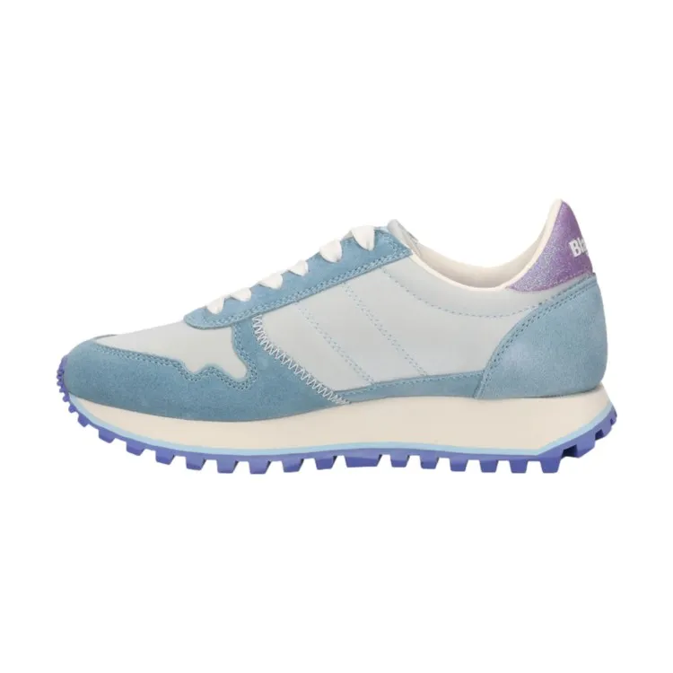 Blue S4MILLEN01/LEM Women's Lace-up Sneakers Azure.