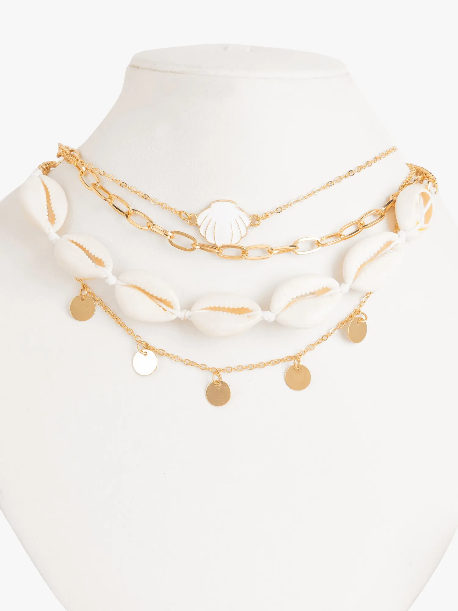 Bohemian Layered Shell Necklace