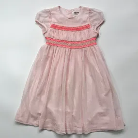 Bonpoint Pale Pink Tulle Duchesse Dress Neon Smocking 8 Years