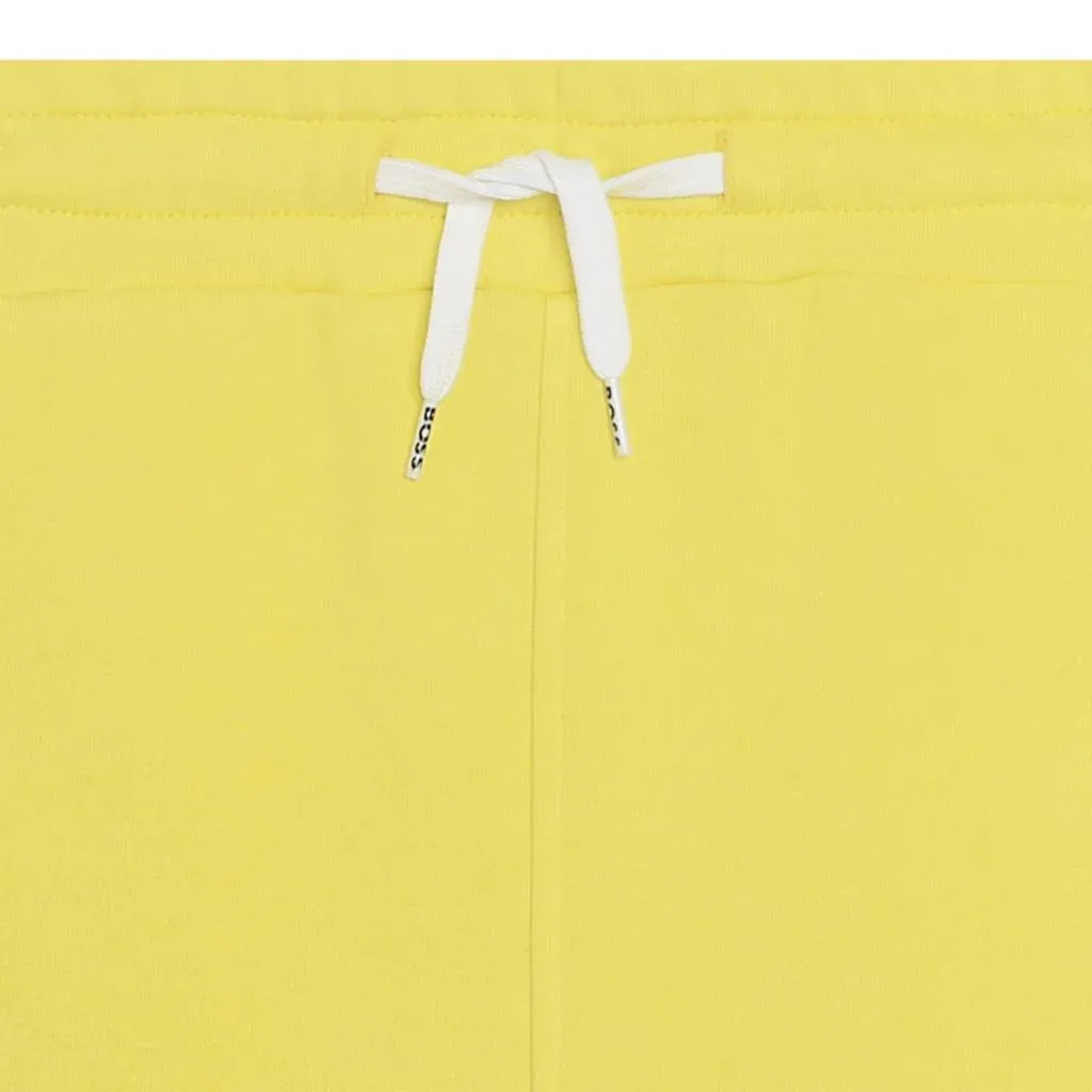 Summer Yellow Logo Shorts by Boss