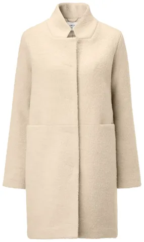 Bouclé coat for women in natural white - Manufactum