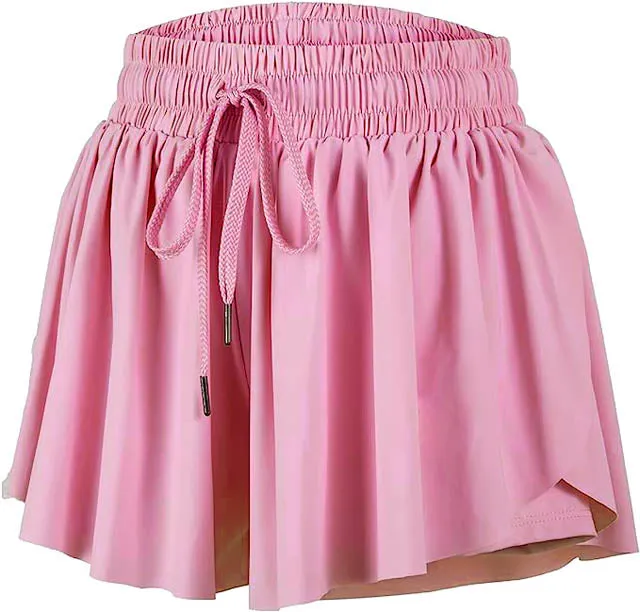 Flowy Butterfly Pink Shorts