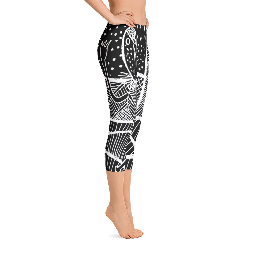 Stylish Capri Leggings inspired by Barton Springs Salamander