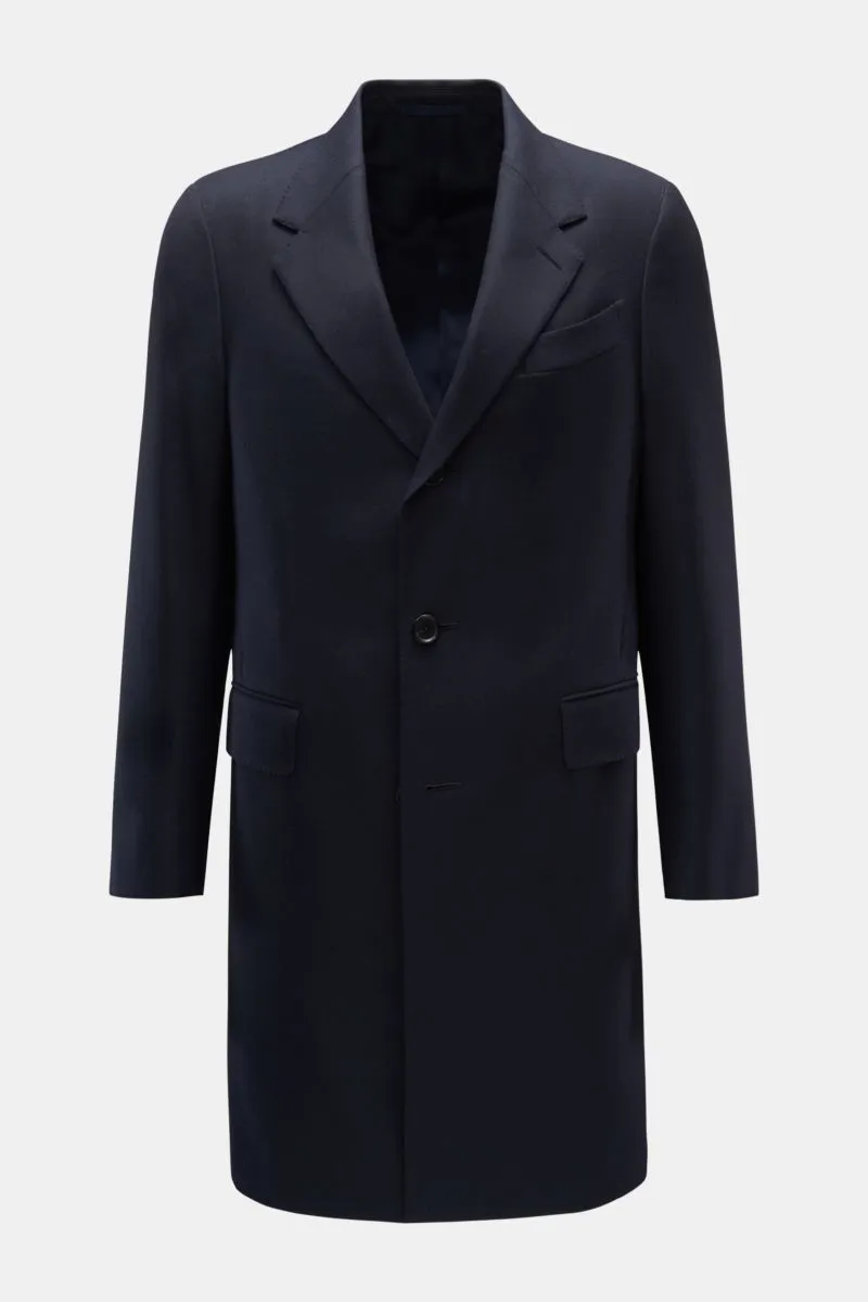 CARUSO wool coat in dark navy