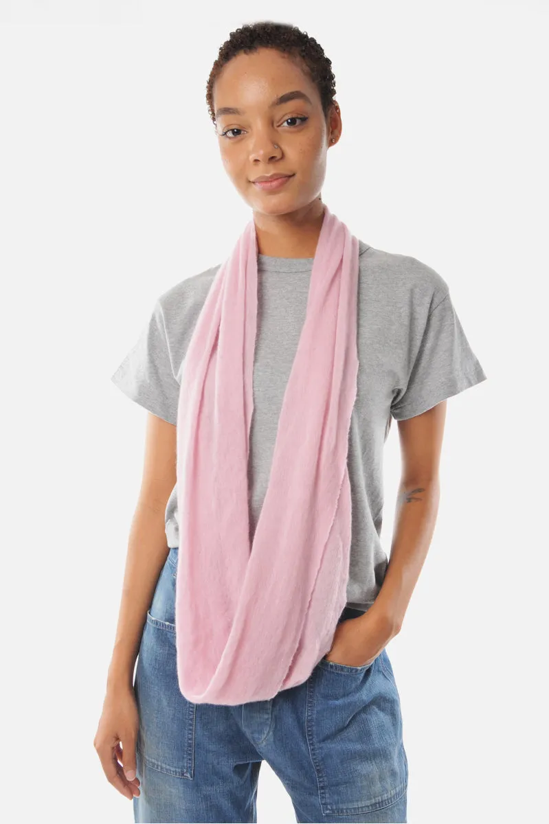 Cashmere Tube Scarf in Dusty Pink Melange Knit