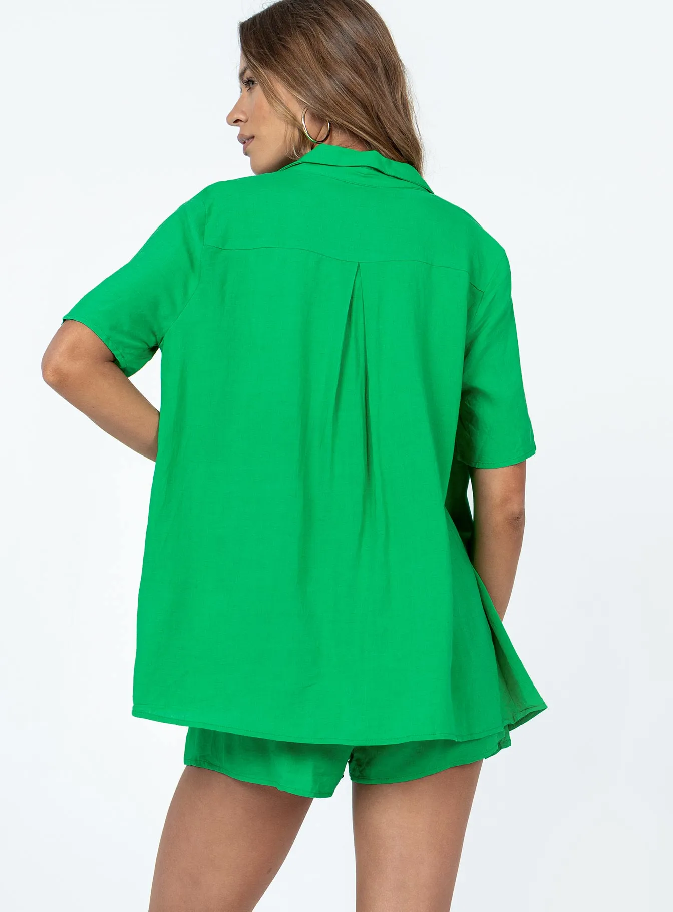 Green Short Sleeve Set Chloe